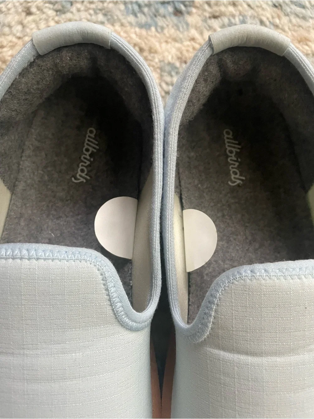 Allbirds Womens 10 Mens 8.5 Wool Loungers Woven Shoes Blue Hush Slip On-With Box